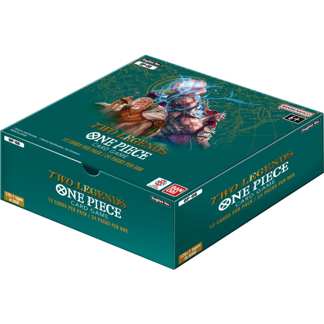Bandai | One Piece Booster Display - Two Legends (OP-08) | Trading Card Game Display | Ages 6+ | 2 Players | 20-30 Minutes Playing Time