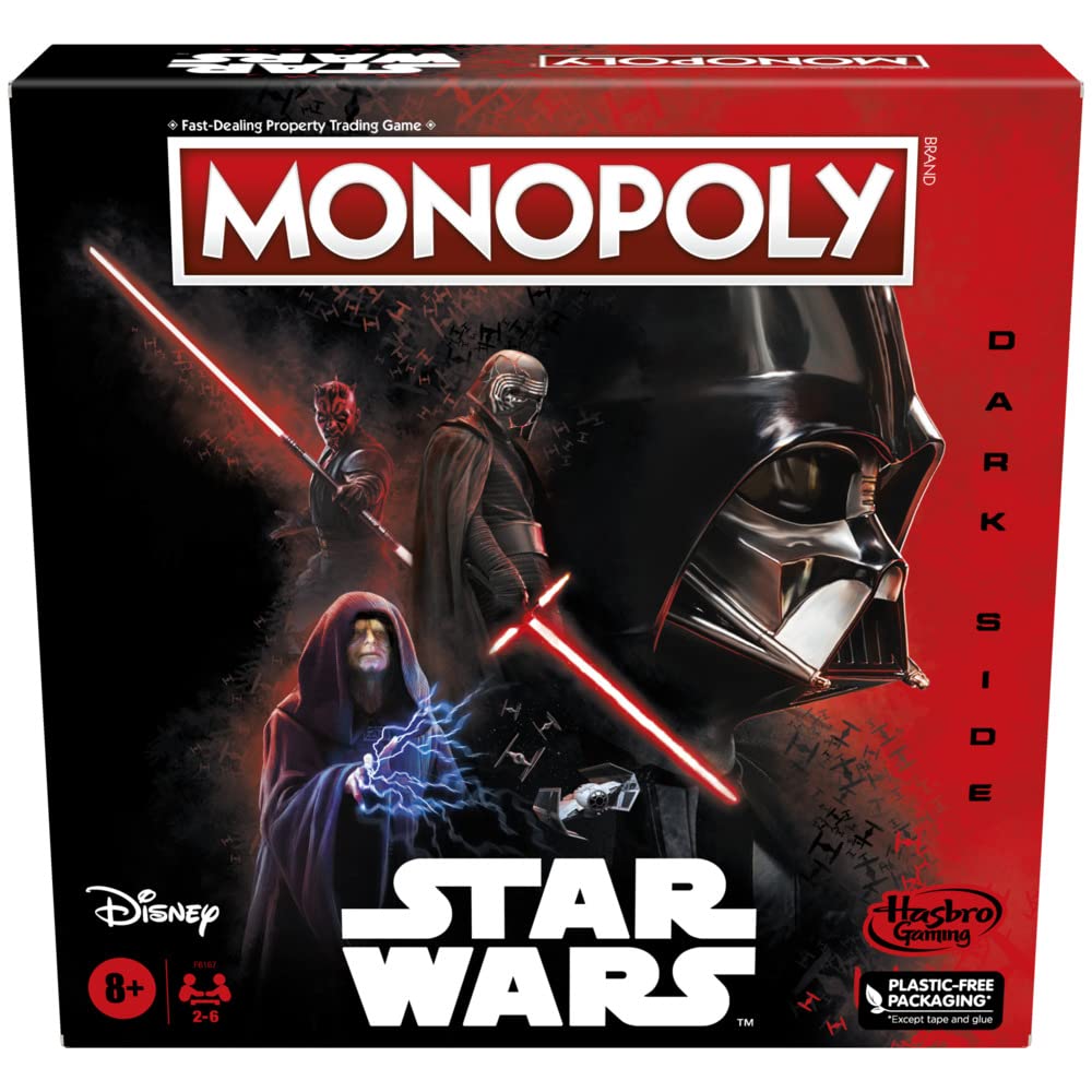 Monopoly: Disney Star Wars Dunkle Seite der Macht Brettspiel für Familien, Spiel für Kinder