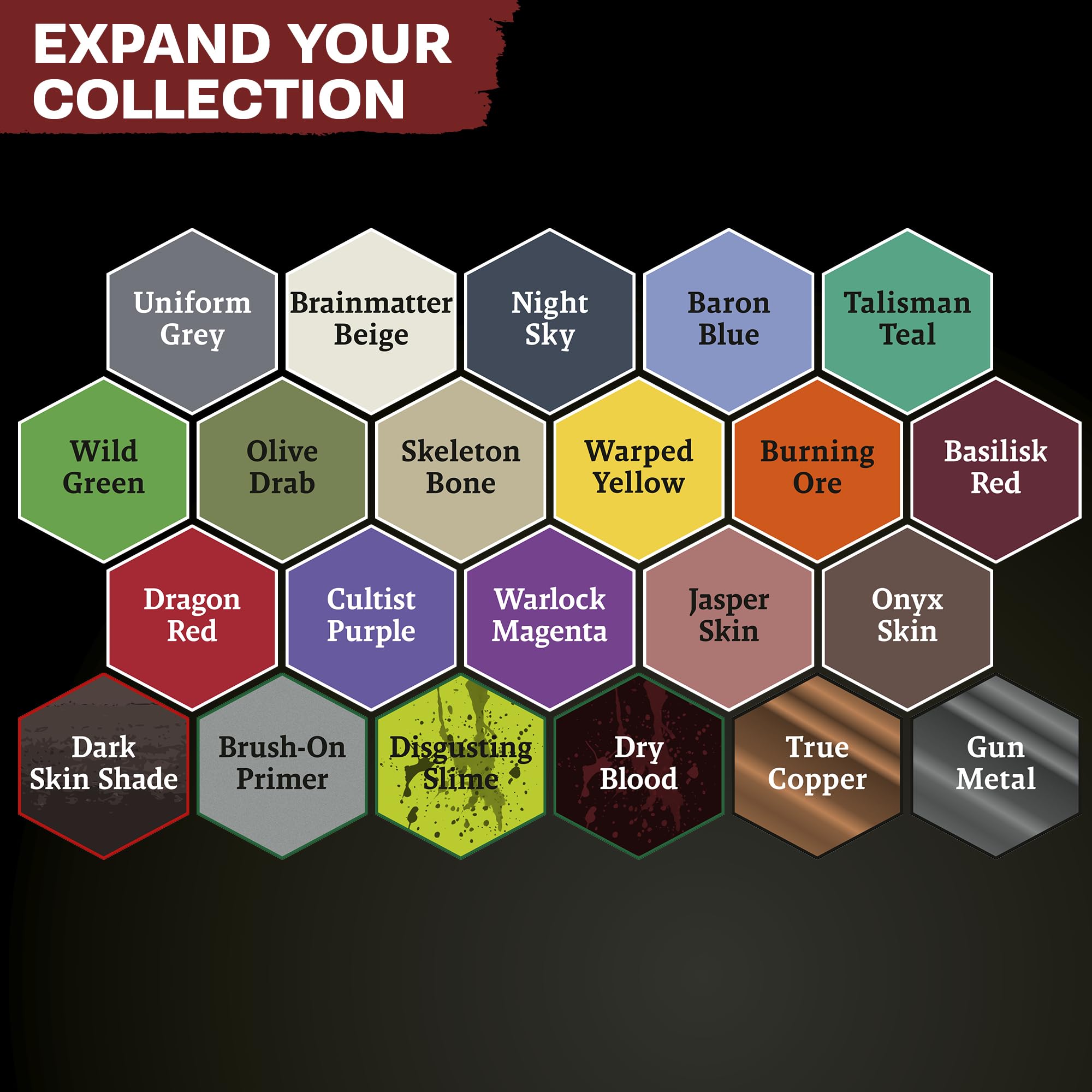 The Army Painter, Warpaints Fanatic Most Wanted Paint Set, 22 x 18ml Acrylic Paint incl. Skin Tones, Metallics, Effects, 1 Wash, Primer &amp; 1 Miniature - Miniature Paint for D&amp;D &amp; Warhammer Miniatures