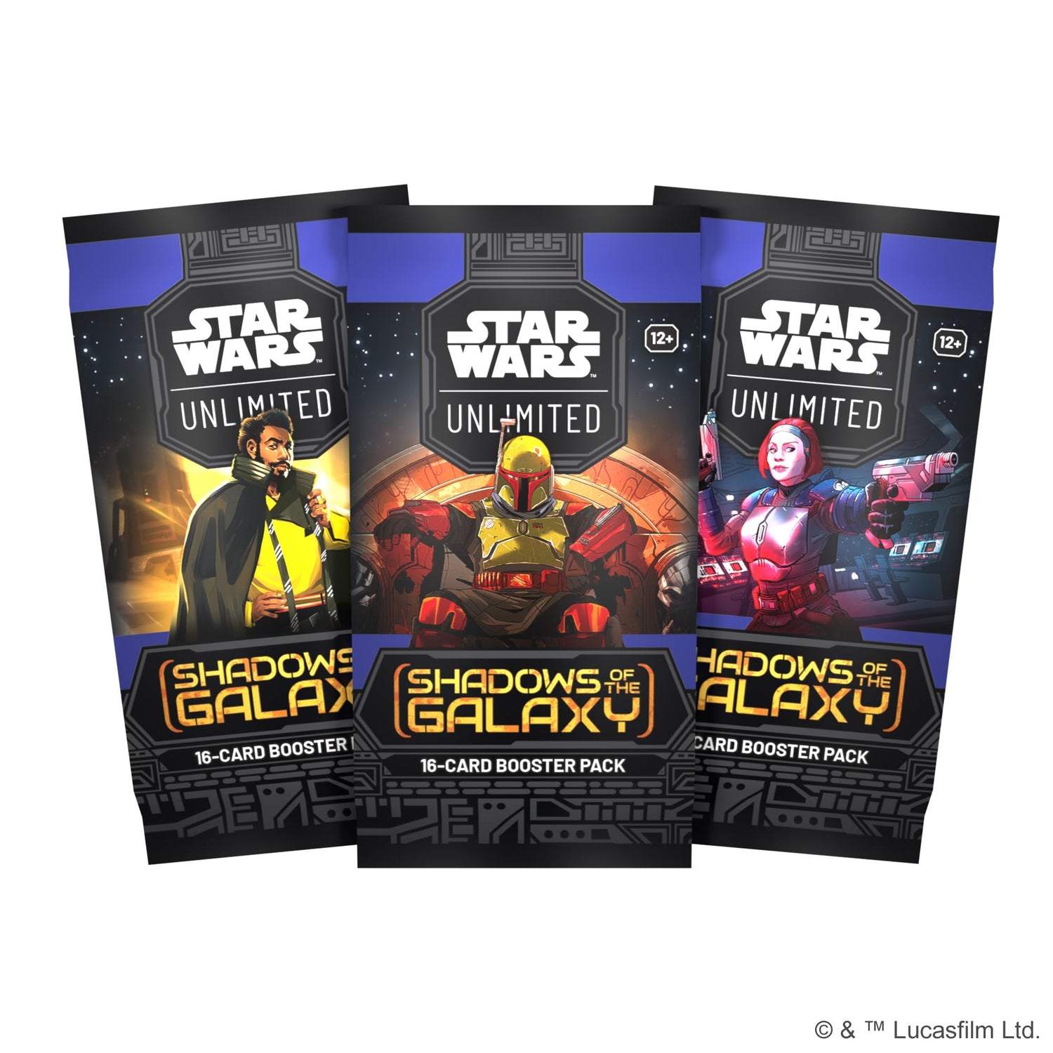 Fantasy Flight Games Star Wars: Unlimited TCG Shadows of the Galaxy Booster Display (Set of 24 Booster Packs) - Trading Card Game for Kids and Adults, Ages 12+, 2+ Players, 20 Min Playtime