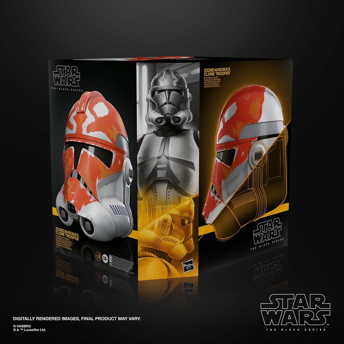 Star Wars The Black Series 332nd Ahsoka’s Clone Trooper Premium Electronic Helmet, The Clone Wars Adult Roleplay Item