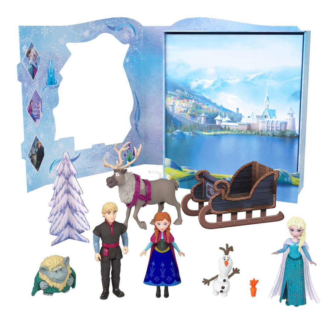 Mattel Disney Frozen Toys, Frozen Story Pack with 6 Key Characters, Small Dolls, Figures and Accessories Inspired by Disney Frozen Movies, Gifts for Kids, HLX04