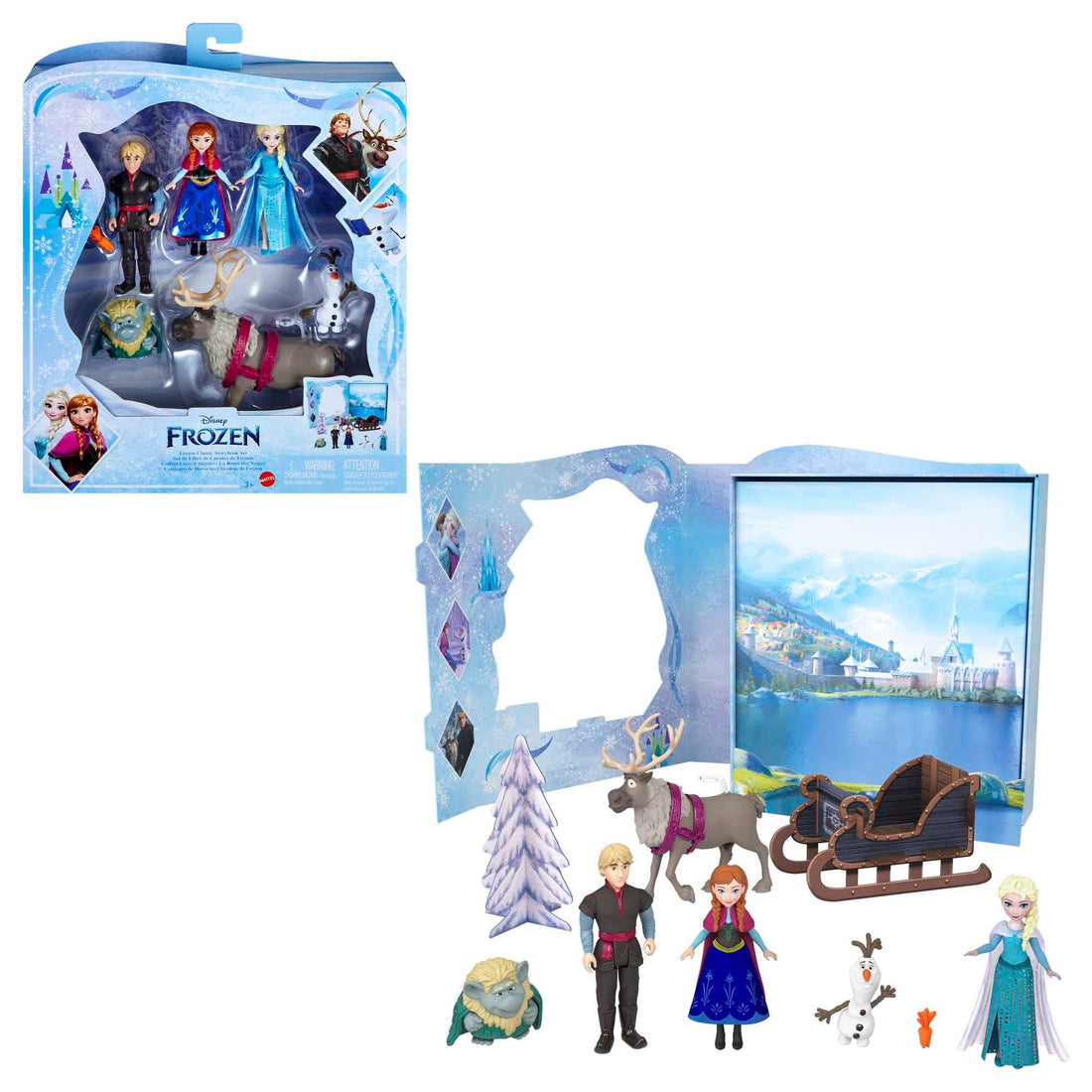 Mattel Disney Frozen Toys, Frozen Story Pack with 6 Key Characters, Small Dolls, Figures and Accessories Inspired by Disney Frozen Movies, Gifts for Kids, HLX04