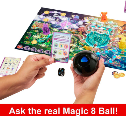 Mattel Games Magic 8 Ball Board Games, Magical Encounter Cooperative Board Game with Magic 8 Ball, Original for 2-4 Players, Family Game Night, HLX92