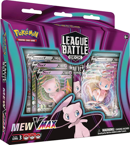 Pokémon TCG: Mew VMAX League Battle Deck (60 cards Ready to Play Deck, 4 Foil V Cards and 2 Foil VMAX Cards)