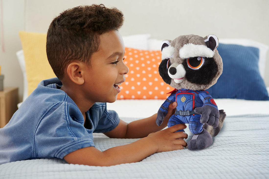 Mattel Marvel Guardians of the Galaxy Rocket Plush with Sounds and Facial Expressions, HPF03