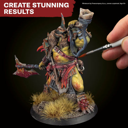 The Army Painter, Warpaints Fanatic Most Wanted Paint Set, 22 x 18ml Acrylic Paint incl. Skin Tones, Metallics, Effects, 1 Wash, Primer &amp; 1 Miniature - Miniature Paint for D&amp;D &amp; Warhammer Miniatures