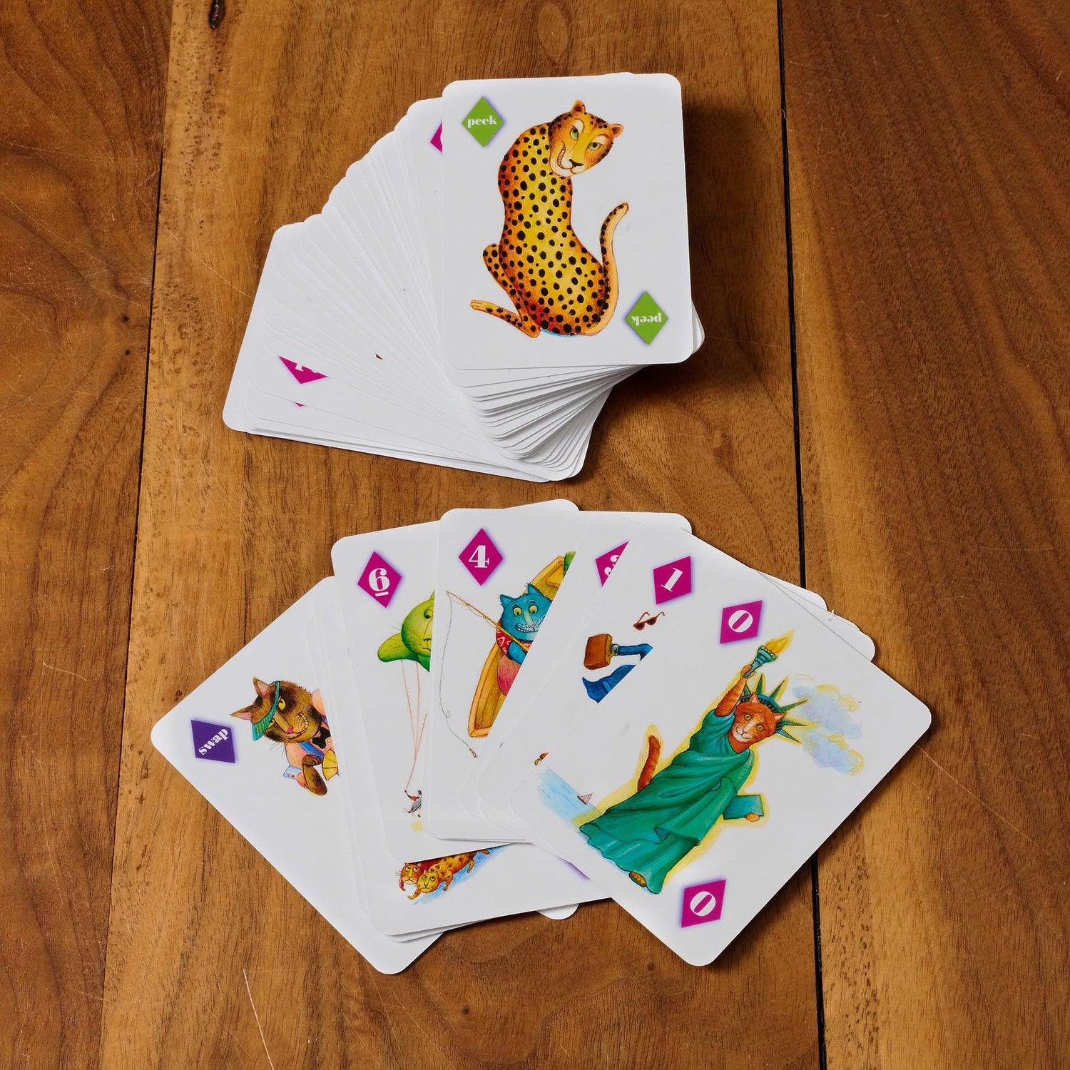 Gamewright | Rat-a-tat Cat Game | Card Game | Ages 6+ | 2-6 Players | 20 Minutes Playing Time, Multicolor, 5 Inches