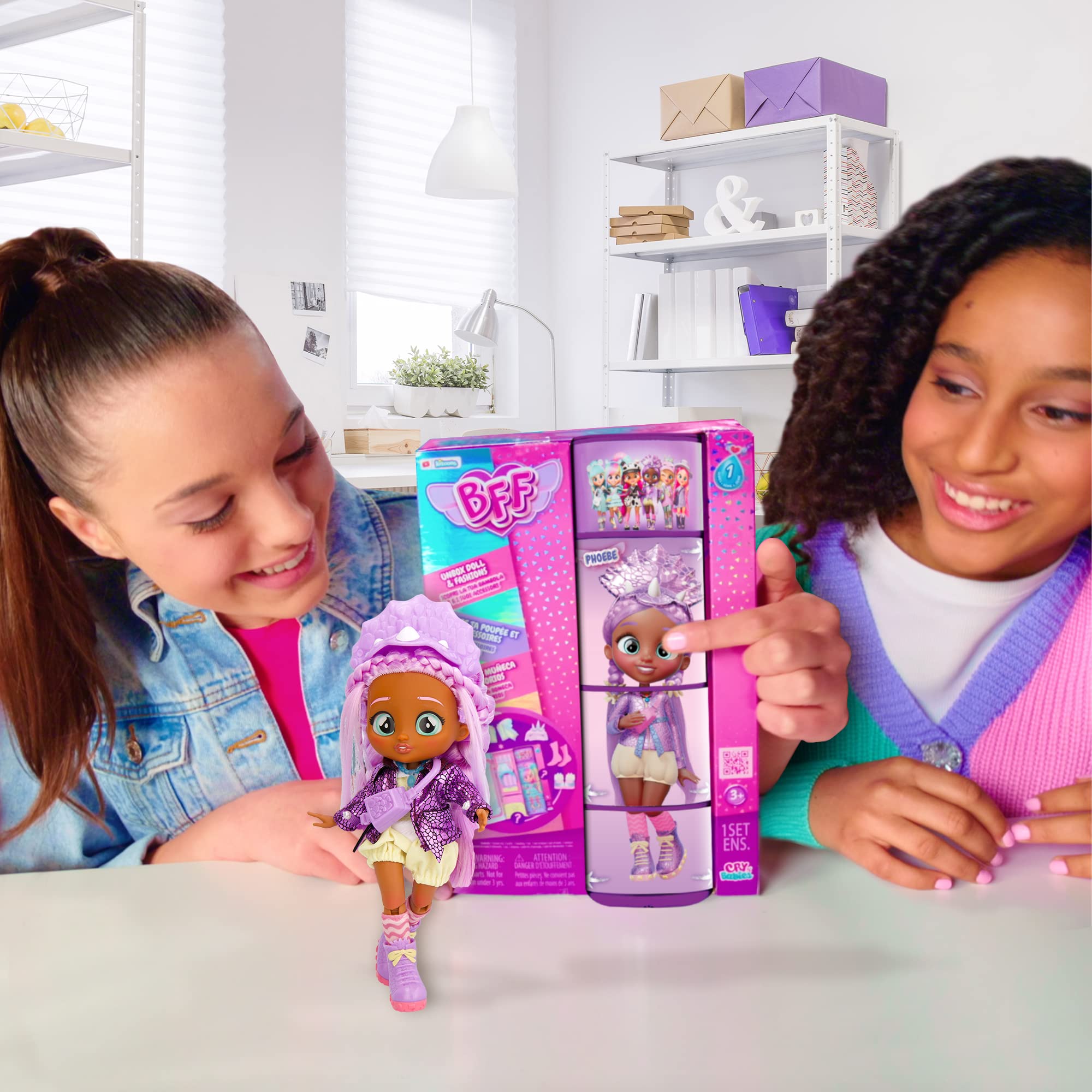 BFF By Cry Babies Jenna | Collectible Fashion Doll with Long Hair, fabric Clothes and 9 Accessories - Gift Toy for Girls and Boys +5 Years