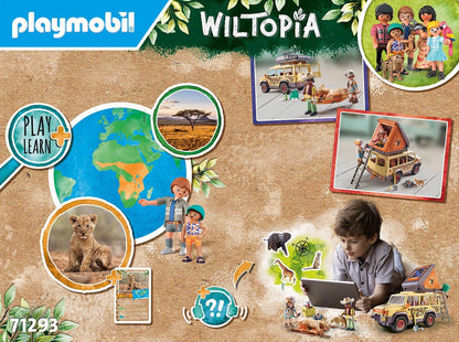 Playmobil 71293 Wiltopia Rescue All-Terrain Vehicle, adventurous animal set, educational toy made of sustainable material, fun imaginative role-play, playsets suitable for children ages 4+