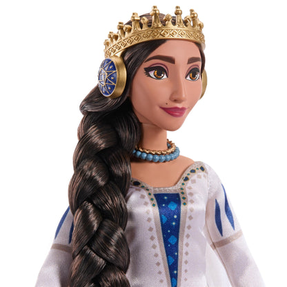 Mattel Disney Wish Queen Amaya of Rosas Fashion Doll, Posable Doll in Removable Outfit &amp; Shoes with Accessories, HRC11