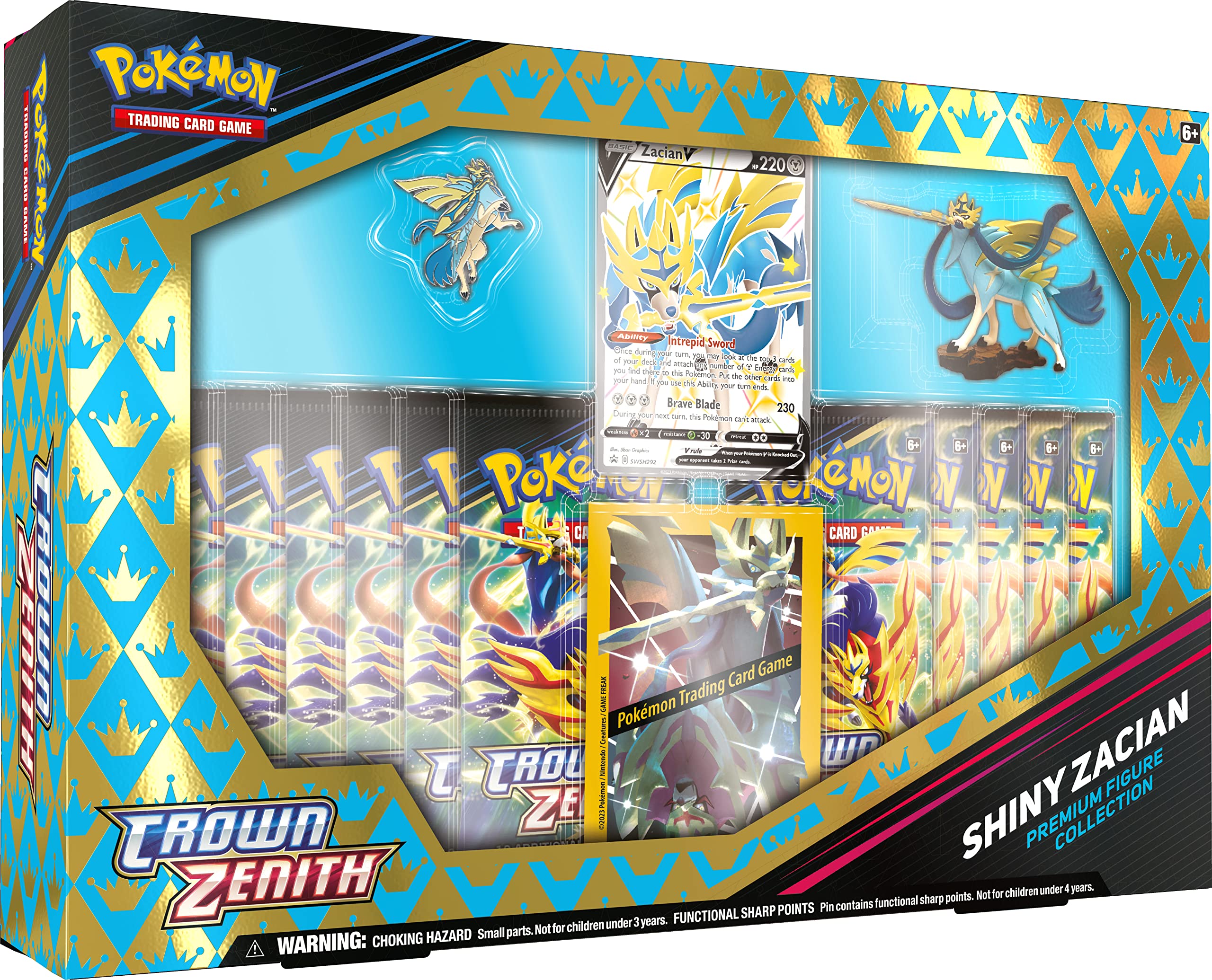 Pokémon Crown Zenith Shiny Zacian Premium Figure Collection