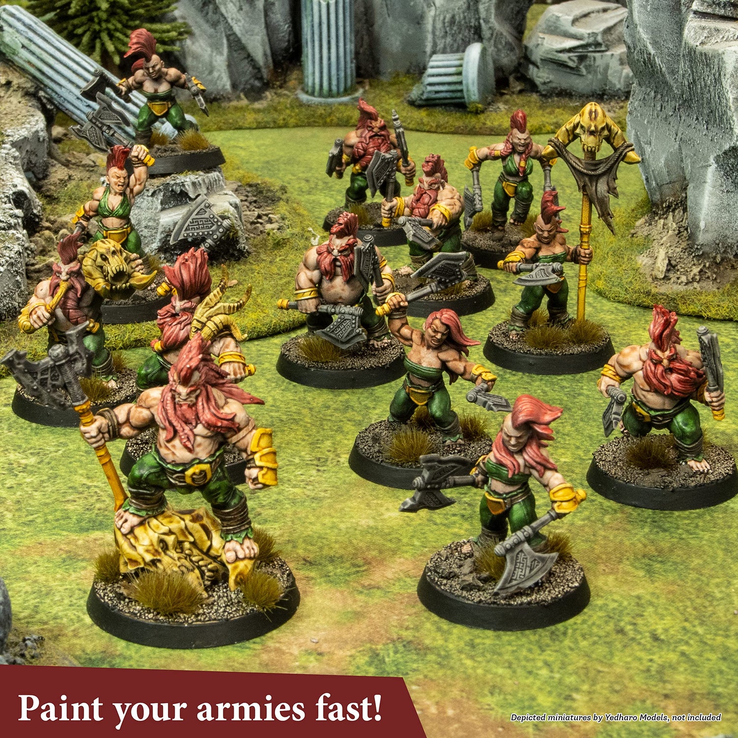 The Army Painter, Speedpaint 2.0, Most Wanted Paint Set, 24 x 18ml Speedpaints incl. 2 metallics, 1 medium &amp; 1 Free Brush For miniature and model painting